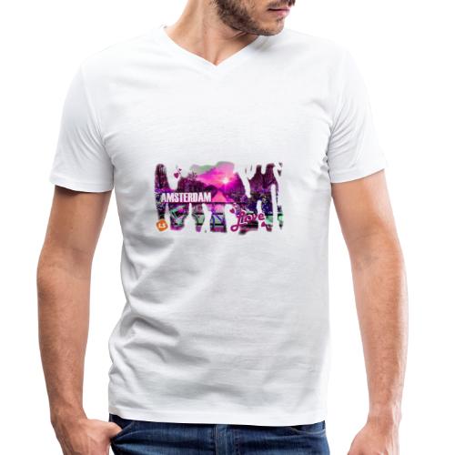 amsterdam love - Mannen bio T-shirt met V-hals van Stanley & Stella