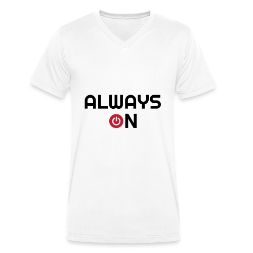 Always On - Mannen bio T-shirt met V-hals van Stanley & Stella