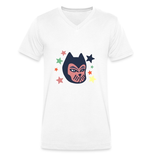 Gato galáctico - Camiseta ecológica con cuello de pico para hombre de Stanley/Stella