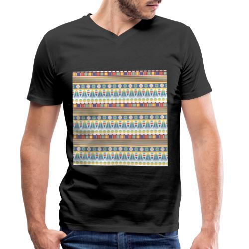 Patrón egipcio VIII - Camiseta ecológica con cuello de pico para hombre de Stanley/Stella