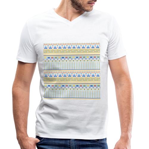 Patrón Egipcio IX - Camiseta ecológica con cuello de pico para hombre de Stanley/Stella