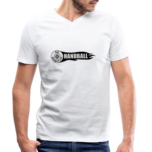 Handball - Männer Bio-T-Shirt mit V-Ausschnitt von Stanley & Stella