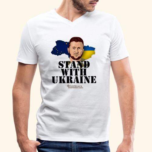 Alaska Ukraine Unterstützer T-Shirt Design - Männer Bio-T-Shirt mit V-Ausschnitt von Stanley & Stella