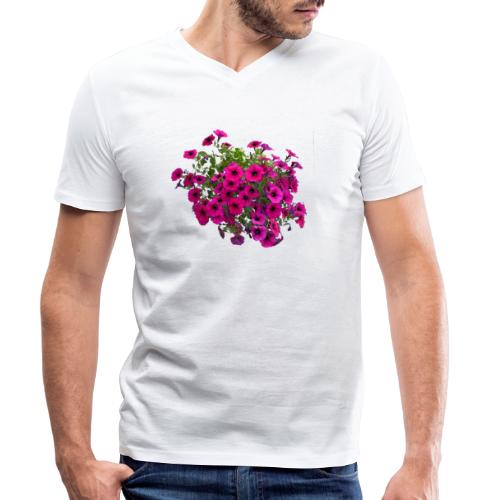 Petunie Blume Sommer Blumenampel - Männer Bio-T-Shirt mit V-Ausschnitt von Stanley & Stella