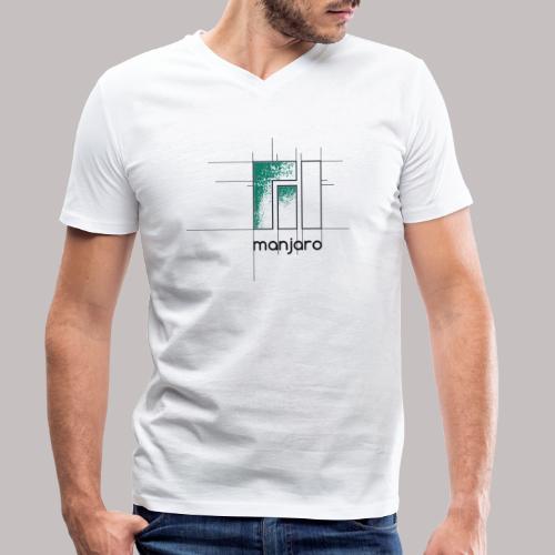Manjaro Logo Draft - Men's Organic V-Neck T-Shirt by Stanley & Stella