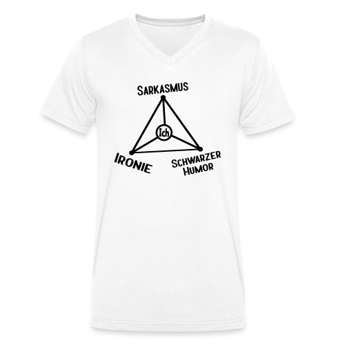 Ironie Sarkasmus Schwarzer Humor Nerd Dreieck - Männer Bio-T-Shirt mit V-Ausschnitt von Stanley & Stella