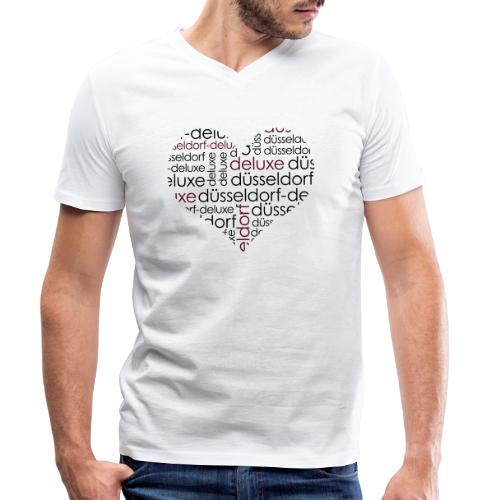 Düsseldorf Deluxe Herz Motiv - Männer Bio-T-Shirt mit V-Ausschnitt von Stanley & Stella