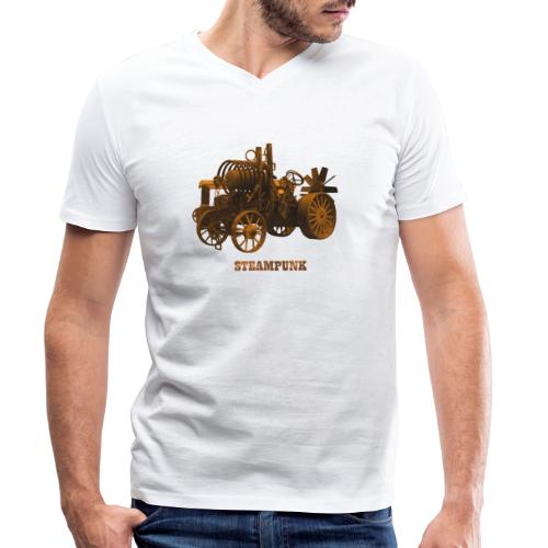 Steampunk Traktor Tractor Retro Futurismus - Männer Bio-T-Shirt mit V-Ausschnitt von Stanley & Stella