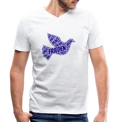 Frieden Taube blau Peace - Männer Bio-T-Shirt mit V-Ausschnitt von Stanley & Stella