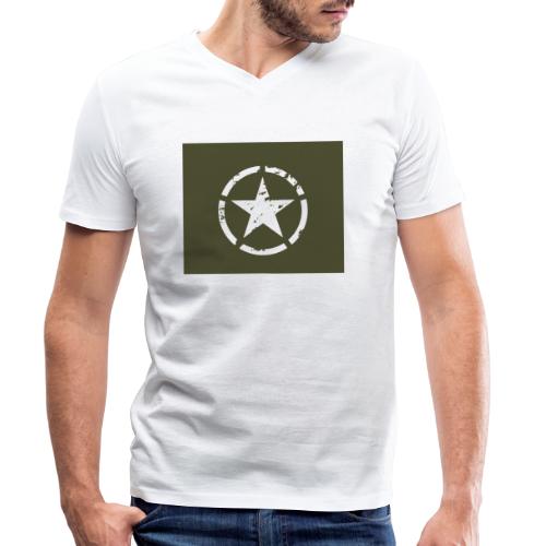 American Military Star - T-shirt ecologica da uomo con scollo a V di Stanley/Stella 