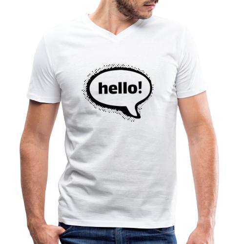 Hello - Camiseta ecológica con cuello de pico para hombre de Stanley/Stella