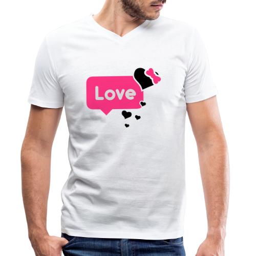 made of love f 3c, Baby liebe - Männer Bio-T-Shirt mit V-Ausschnitt von Stanley & Stella