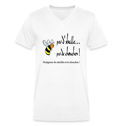 Pas d'abeille, pas de chouchen - T-shirt bio col V Stanley & Stella Homme