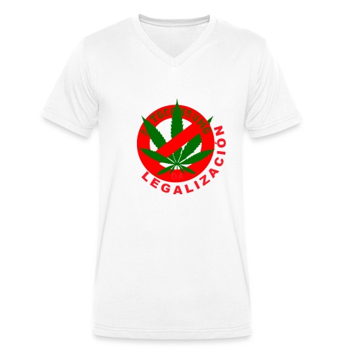 shirt LEGALIZACION DESPEJARTE - Camiseta ecológica hombre con cuello de pico de Stanley & Stella