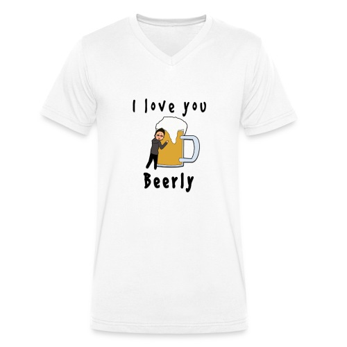 I-love-you-beerly - Men's Organic V-Neck T-Shirt by Stanley & Stella