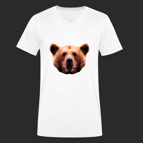 Low-Poly Bear - Männer Bio-T-Shirt mit V-Ausschnitt von Stanley & Stella