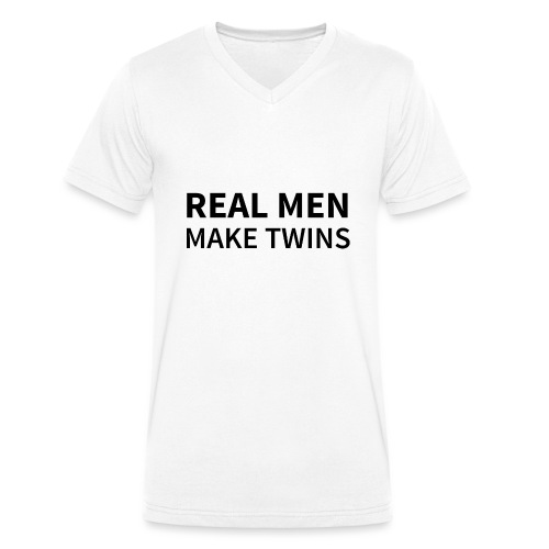 Real Men make Twins - Stanley/Stella Männer Bio-T-Shirt mit V-Ausschnitt