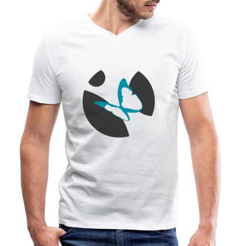 Zwischen-Welten Logo - Männer Bio-T-Shirt mit V-Ausschnitt von Stanley & Stella