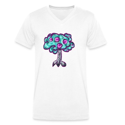 Neon Tree - Men's Organic V-Neck T-Shirt by Stanley & Stella