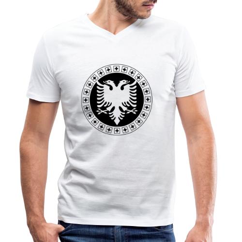 Albanien Schweiz Shirt - Stanley/Stella Männer Bio-T-Shirt mit V-Ausschnitt