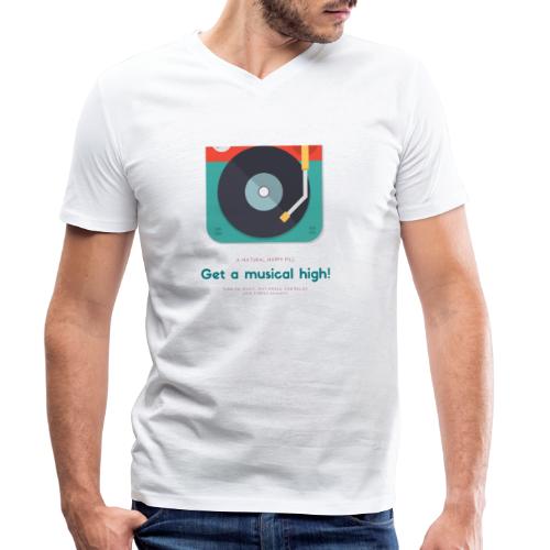Get a music hight! - T-shirt ecologica da uomo con scollo a V di Stanley & Stella