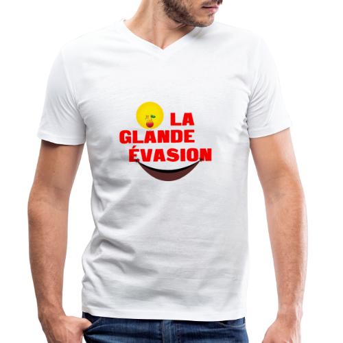 LA GLANDE ÉVASION - Jeux de Mots - Francois Ville - Stanley/Stella økologisk herre-T-shirt med V-udskæring