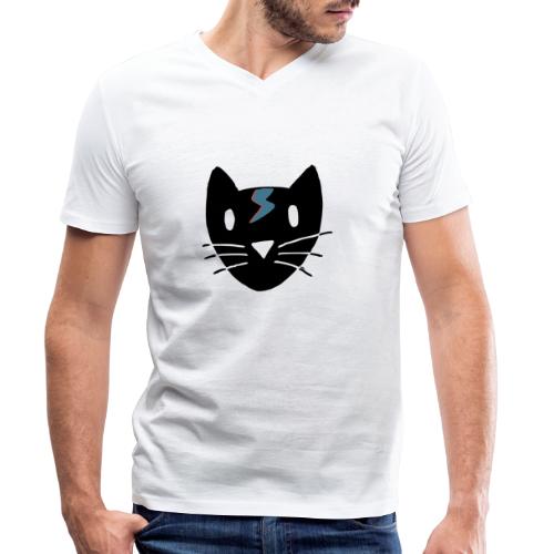 Bowie Cat - Stanley/Stella Männer Bio-T-Shirt mit V-Ausschnitt