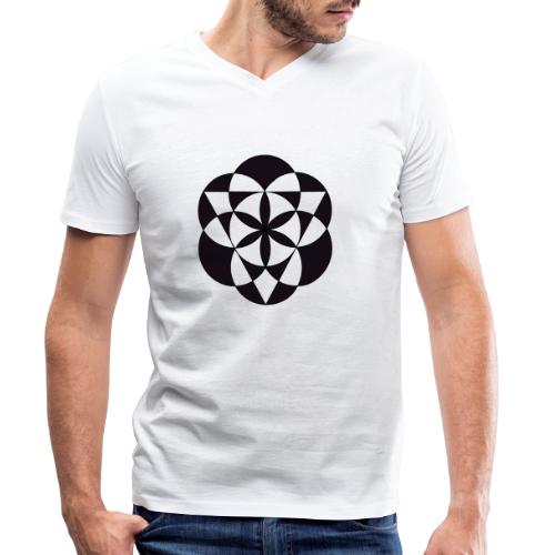 diseño de figuras geométricas - Camiseta ecológica hombre con cuello de pico de Stanley & Stella