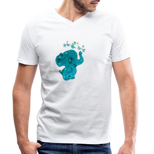 Elefante - T-shirt ecologica da uomo con scollo a V di Stanley & Stella