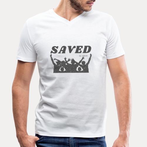 Saved by Jesus - Männer Bio-T-Shirt mit V-Ausschnitt von Stanley & Stella