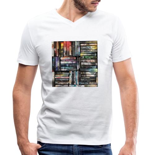 Fantasy Bookspines - Stanley/Stella økologisk herre-T-shirt med V-udskæring