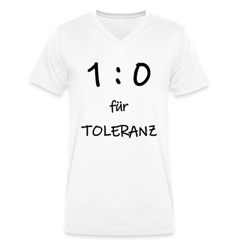 TOLERANZ in Führung - Männer Bio-T-Shirt mit V-Ausschnitt von Stanley & Stella