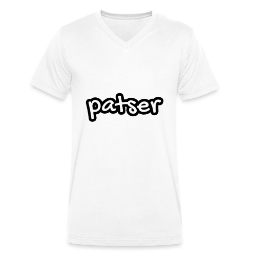 Patser - Basic White - Mannen bio T-shirt met V-hals van Stanley & Stella