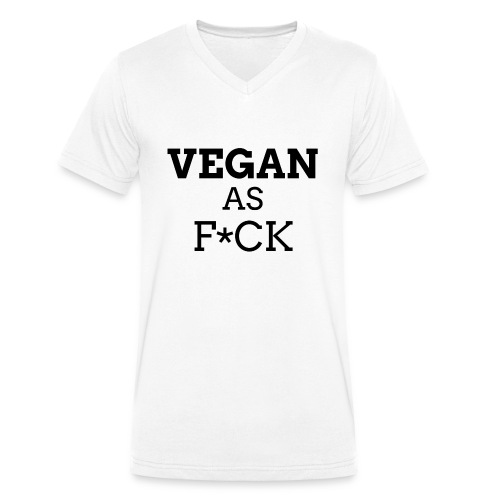 Vegan as Fuck (clean) - Mannen bio T-shirt met V-hals van Stanley & Stella