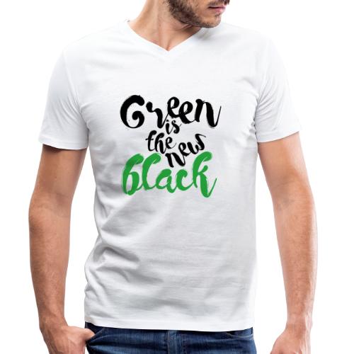 Green is the new black light - Mannen bio T-shirt met V-hals van Stanley & Stella