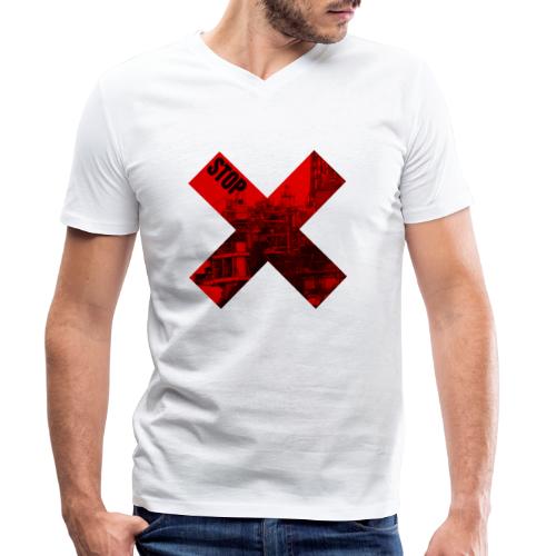 Stop oil drilling - Stanley/Stella Mannen bio-T-shirt met V-hals