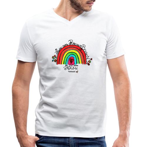Folge dem Regenbogen - Männer Bio-T-Shirt mit V-Ausschnitt von Stanley & Stella