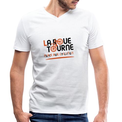 LA ROUE TOURNE, PLACE AUX CYCLISTES ! (vélo) - T-shirt bio col V Stanley/Stella Homme