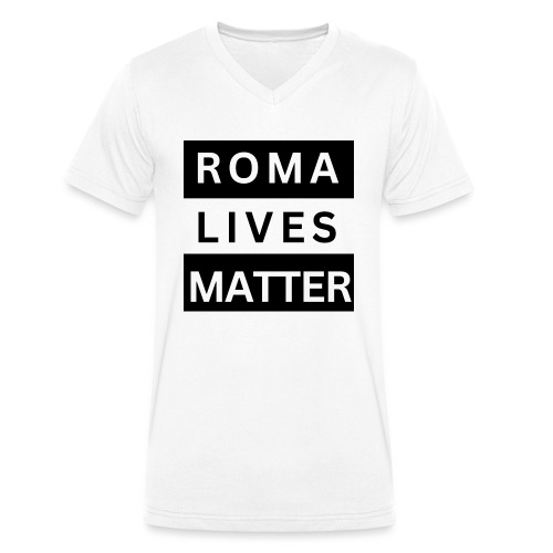 Roma Lives Matter - Stanley/Stella Männer Bio-T-Shirt mit V-Ausschnitt