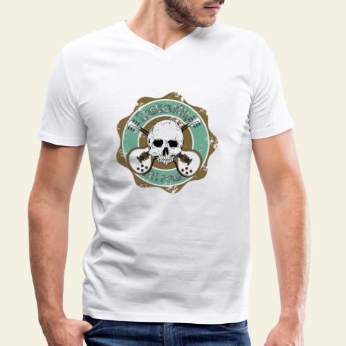Rockabilly Still Rockin - Økologisk Stanley & Stella T-shirt med V-udskæring til herrer
