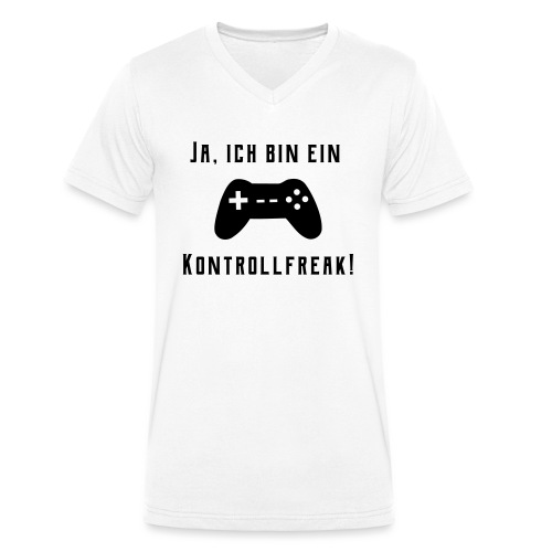 Gamer Controller Kontrollfreak - Männer Bio-T-Shirt mit V-Ausschnitt von Stanley & Stella