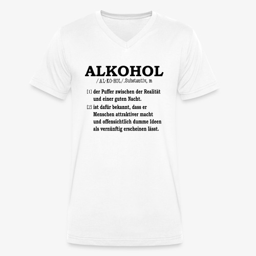 Alkohol Definition Lustig - Männer Bio-T-Shirt mit V-Ausschnitt von Stanley & Stella
