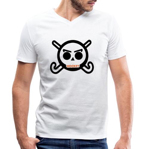 Hockey Pirate - Stanley/Stella Men's Organic V-Neck T-Shirt 
