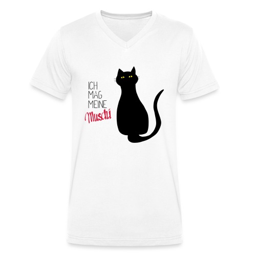 Katze - Muschi - Männer Bio-T-Shirt mit V-Ausschnitt von Stanley & Stella