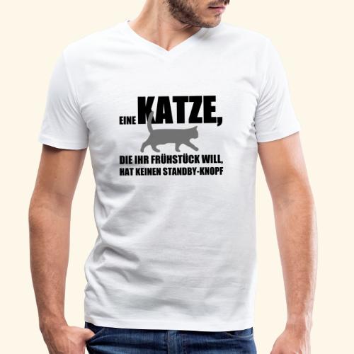 hungrige_katze - Männer Bio-T-Shirt mit V-Ausschnitt von Stanley & Stella