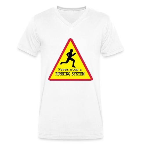 Never stop running - Männer Bio-T-Shirt mit V-Ausschnitt von Stanley & Stella