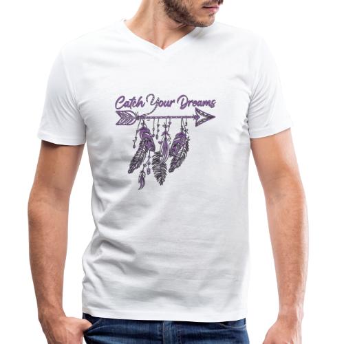 Dreamcatcher träume dir dein Leben federleicht - Männer Bio-T-Shirt mit V-Ausschnitt von Stanley & Stella