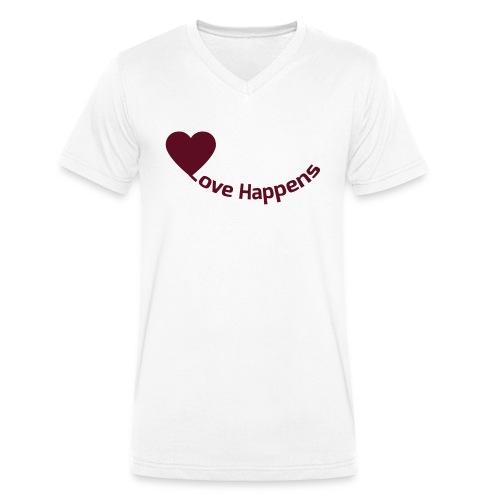 Love-Happens - Men's Organic V-Neck T-Shirt by Stanley & Stella