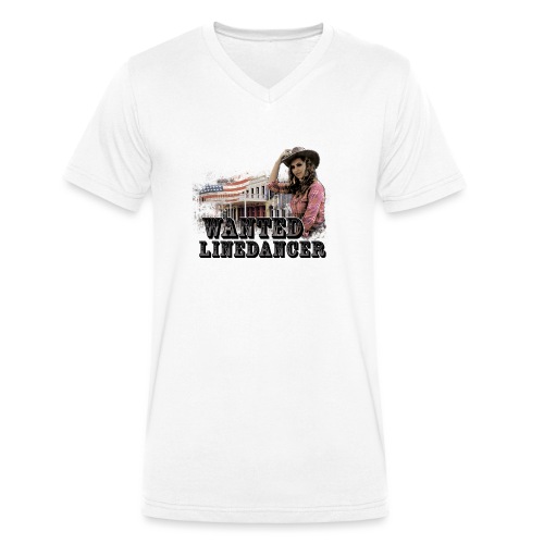 kl_linedance22 - Stanley/Stella økologisk herre-T-shirt med V-udskæring