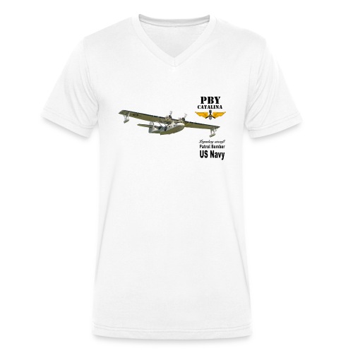 PBY Catalina - Økologisk Stanley & Stella T-shirt med V-udskæring til herrer